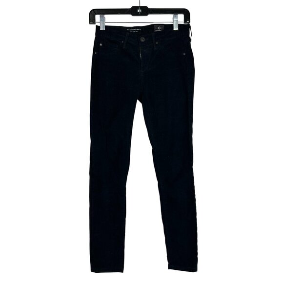 AG Adriano Goldschmied Womens The Legging Ankle Super Skinny Black Corduroy 24R - Picture 7 of 13